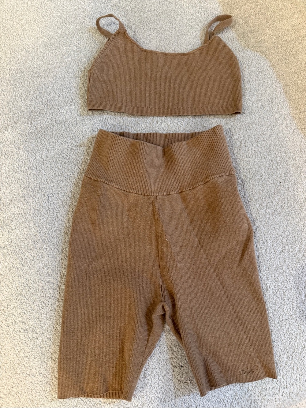 Kith Brown Ribbed High-Waist set
